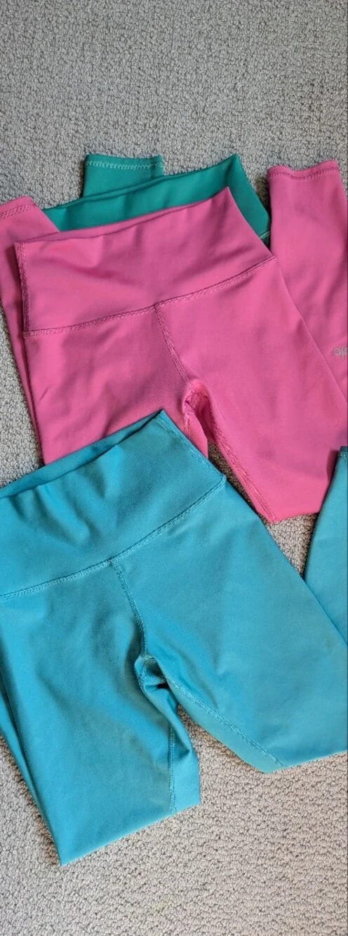 Alo High-Rise Leggings Bundle Pink & Teal - Picture 2 of 4